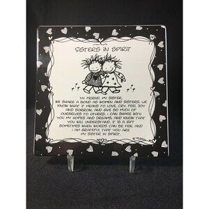 Sisters in Spirit Friend Ceramic Tile Friendship BFF Best Friends Marci Enesco